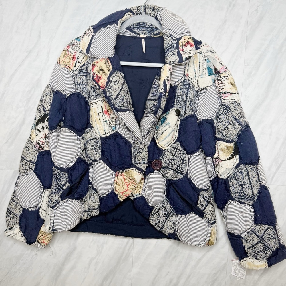Free People People Bohemian Cottage Sahu Quilted Patchwork Jacket Size XS